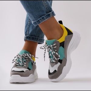 chunky sneakers colorful